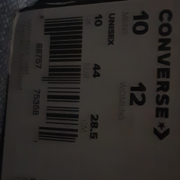 Converse White and Navy Hi Top - Picture 6 of 6